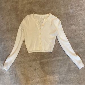 Wilfred fuzzy cardigan white from aritzia size XS